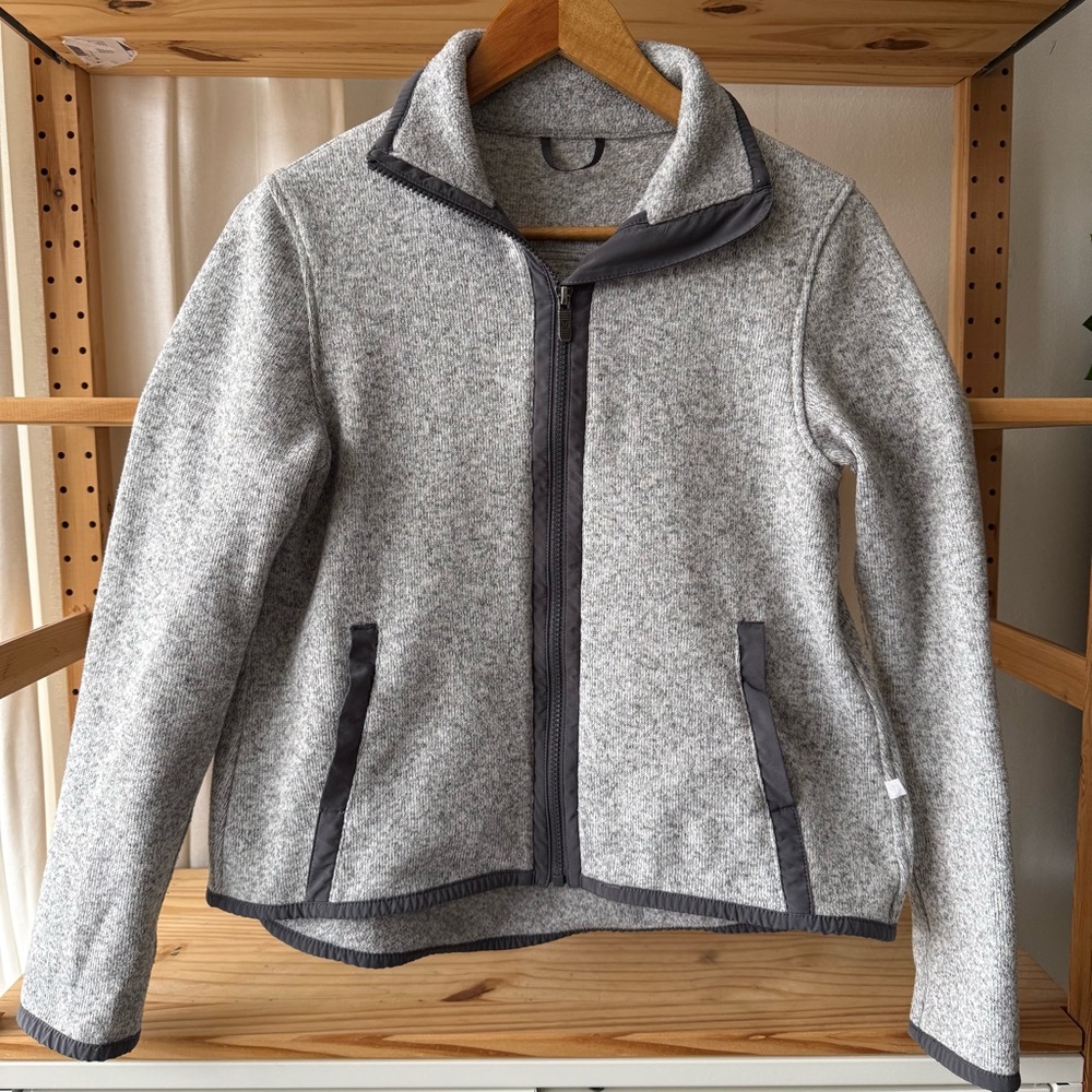 Lululemon Its Fleecing Cold Zip Up  in Heathered White / Dark Carbon